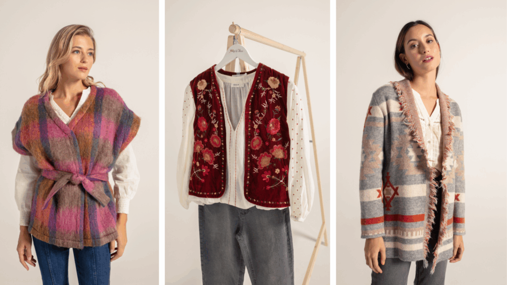 Chalecos boho imprescindibles para tus blusas de otoño